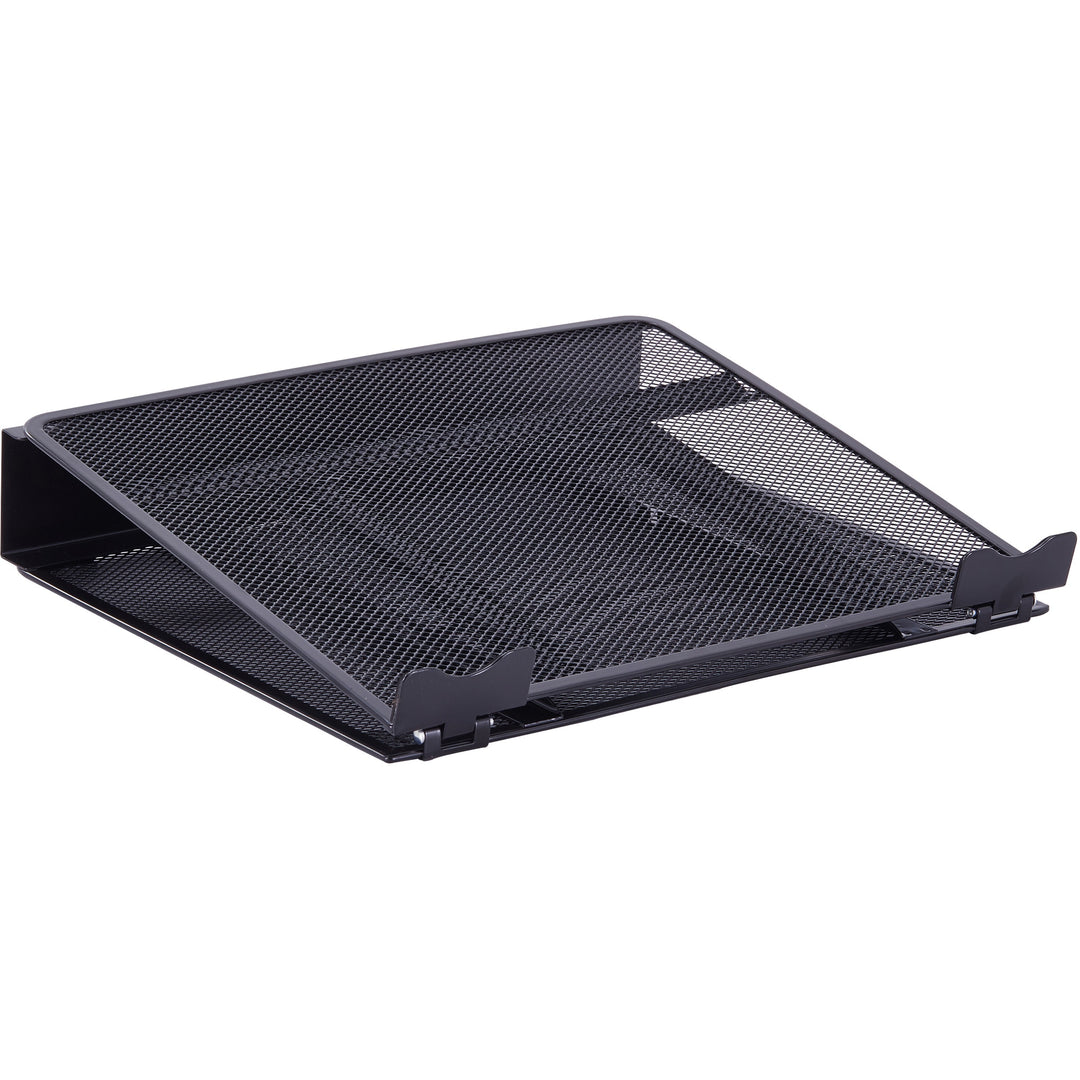 Image of Lorell Laptop Stand, Steel Mesh, 13"x11-1/12"x3-1/2", Black