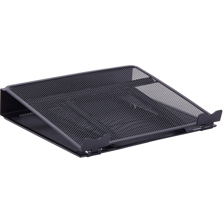 Image of Lorell Laptop Stand, Steel Mesh, 13"x11-1/12"x3-1/2", Black