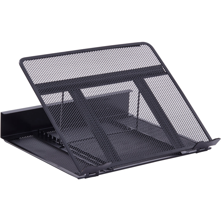 Image of Lorell Laptop Stand, Steel Mesh, 13"x11-1/12"x3-1/2", Black