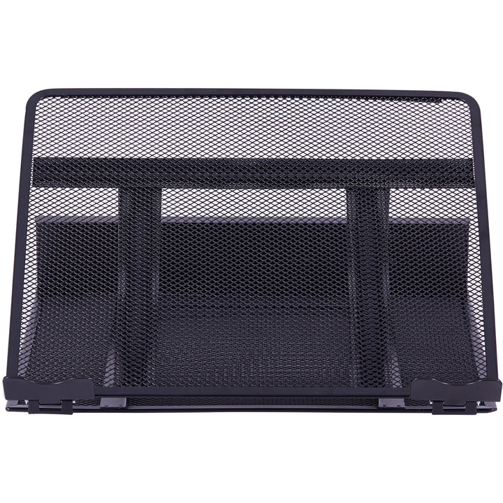 Image of Lorell Laptop Stand, Steel Mesh, 13"x11-1/12"x3-1/2", Black