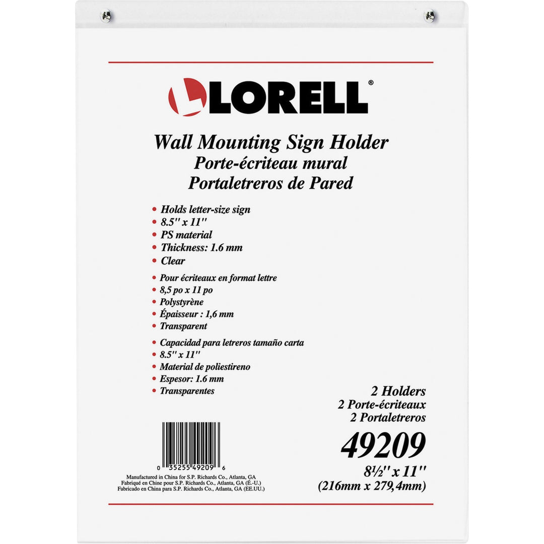 Image of Lorell Sigh Holder, f/Wall, 8-1/2"x11", Clear