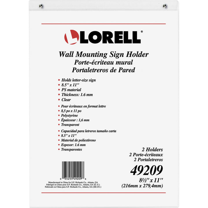Image of Lorell Sigh Holder, f/Wall, 8-1/2"x11", Clear