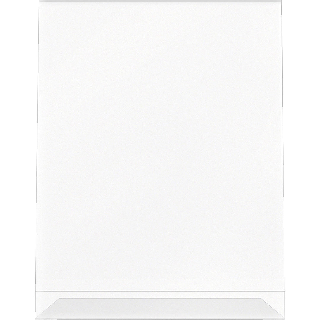 Image of Lorell 49208 L-base Slanted Sign Holder Stand, Support 8.50" x 11" Media, Acrylic, Clear, 3 / Pack