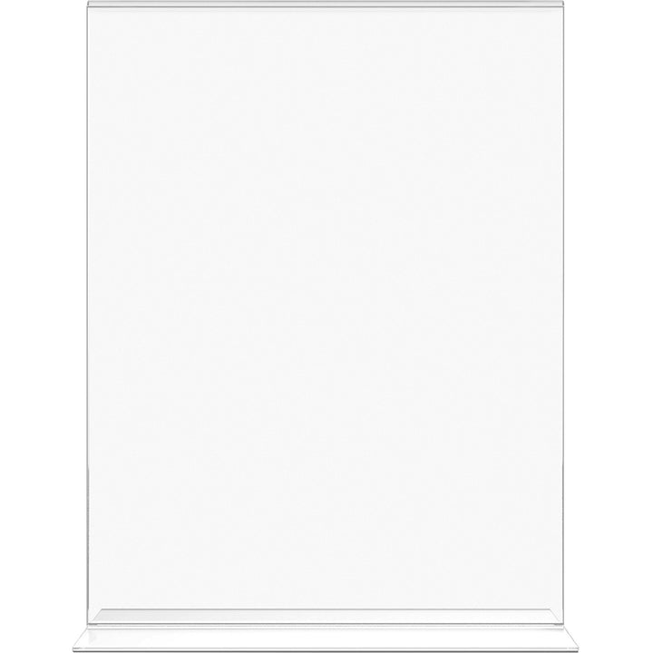 Image of Lorell Sign Holder, Acrylic, T-Base, 8-1/2"x11", 2/PK, Clear