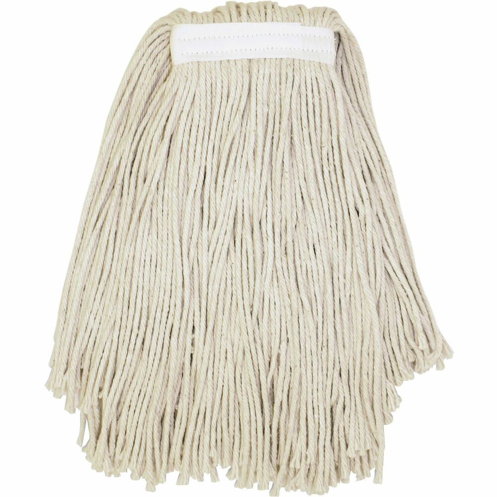 Image of Genuine Joe Mophead, 4-Ply, Narrow Band, Cut End, 24 oz, Natural