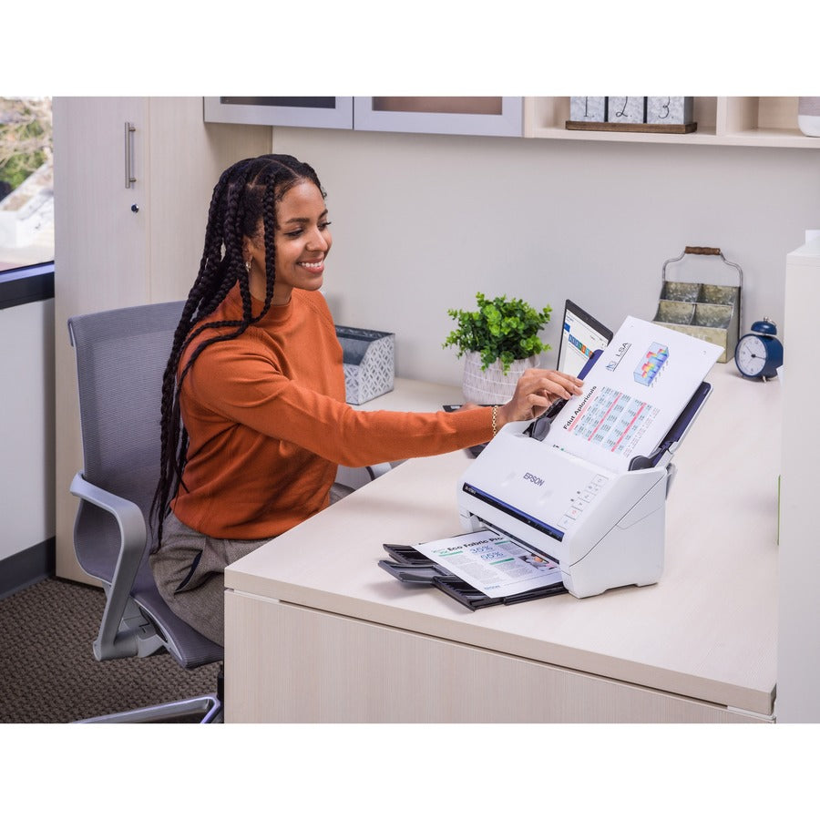 Image of Epson® Ds-575w Ii Wireless Color Duplex Document Scanner, 600 Dpi Optical Resolution, 50-Sheet Duplex Auto Document Feeder