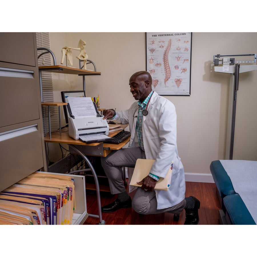 Image of Epson® Ds-575w Ii Wireless Color Duplex Document Scanner, 600 Dpi Optical Resolution, 50-Sheet Duplex Auto Document Feeder