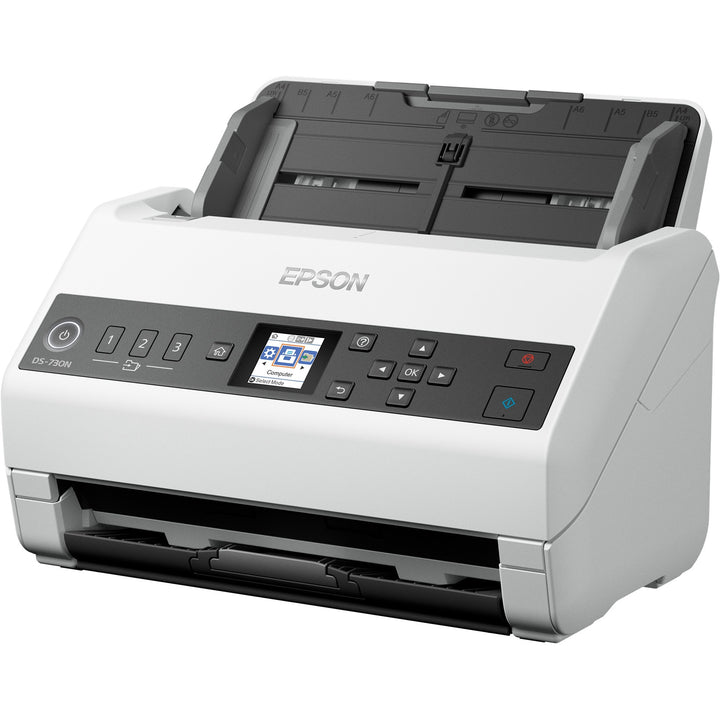 Image of Epson® Ds-730n Network Color Document Scanner, 600 Dpi Optical Resolution, 100-Sheet Duplex Auto Document Feeder