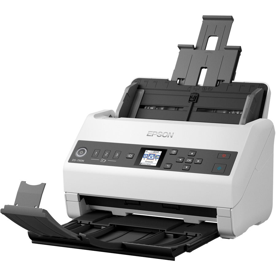 Image of Epson® Ds-730n Network Color Document Scanner, 600 Dpi Optical Resolution, 100-Sheet Duplex Auto Document Feeder