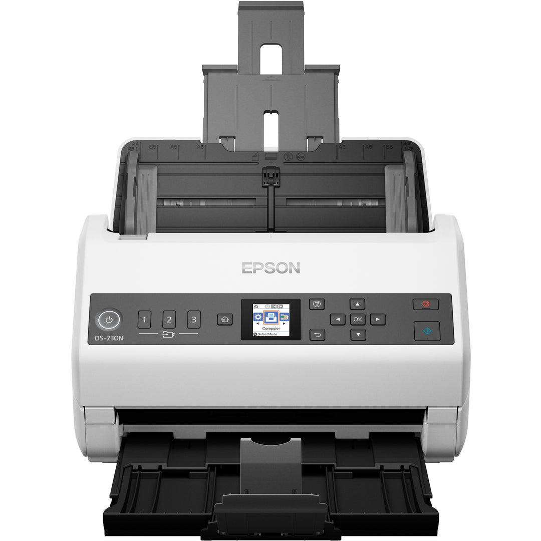 Image of Epson® Ds-730n Network Color Document Scanner, 600 Dpi Optical Resolution, 100-Sheet Duplex Auto Document Feeder