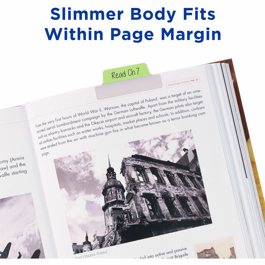 Image of Avery® Ultra Margin Tabs, 2-1/2"x1", 24/PK, 72PK/CT, Pastel AST