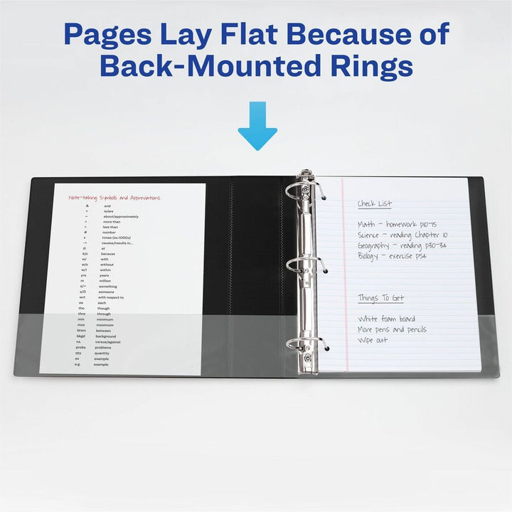 Image of Avery® Heavy-Duty View 3 Ring Binders, 2" One Touch Slant Rings, 4 White Binders (79790)