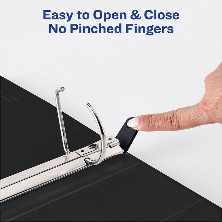 Image of Avery® Heavy-Duty View 3 Ring Binders, 2" One Touch Slant Rings, 4 White Binders (79790)