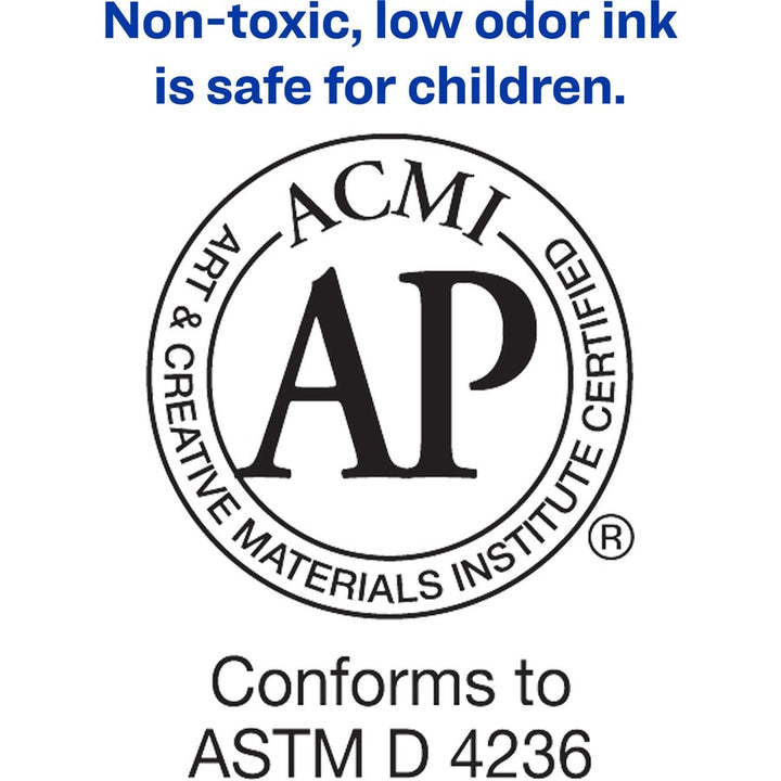 Image of Avery® Permanent Markers, Nontoxic, Bullet Point, 200/CT, Black