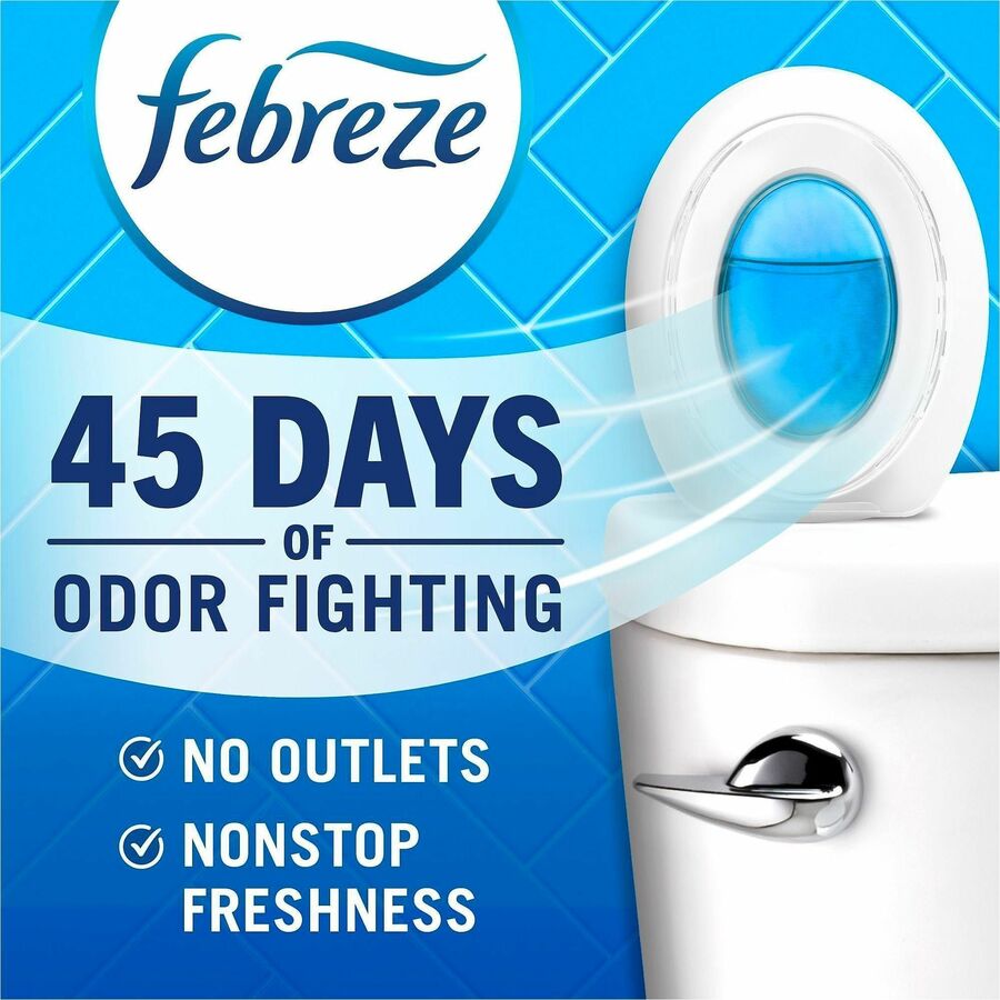 Image of Febreze smallSPACES 55868 Small Spaces Disposable Air Fresheners, Liquid, 25 fl oz (0.8 quart), Linen & Sky, 45 Day, 2 / Pack