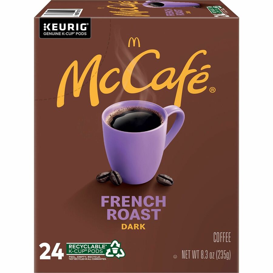 Image of McCafè® 8042 French Roast Coffee, Compatible with Keurig Brewer, Dark/Bold, K-Cup, 24 / Box