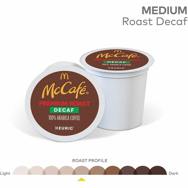 Image of McCafè® 8044 Decaf Premium Roast Coffee, Compatible with Keurig Brewer, Medium, K-Cup, Premium Roast, Decaffeinated, 24 / Box