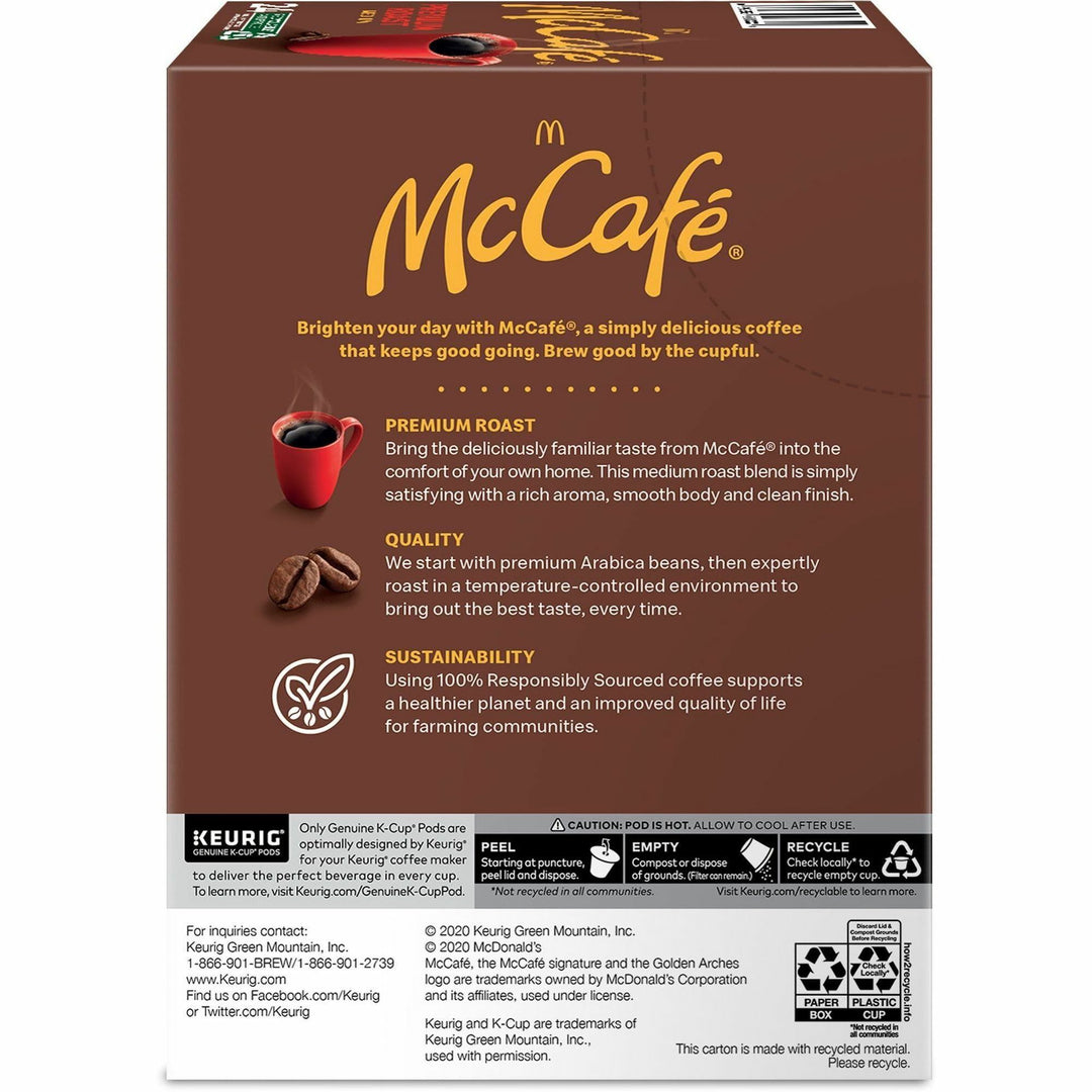 Image of McCafè® 8037 Premium Roast Coffee, Compatible with Keurig Brewer, Medium, K-Cup, Premium Roast, 24 / Box