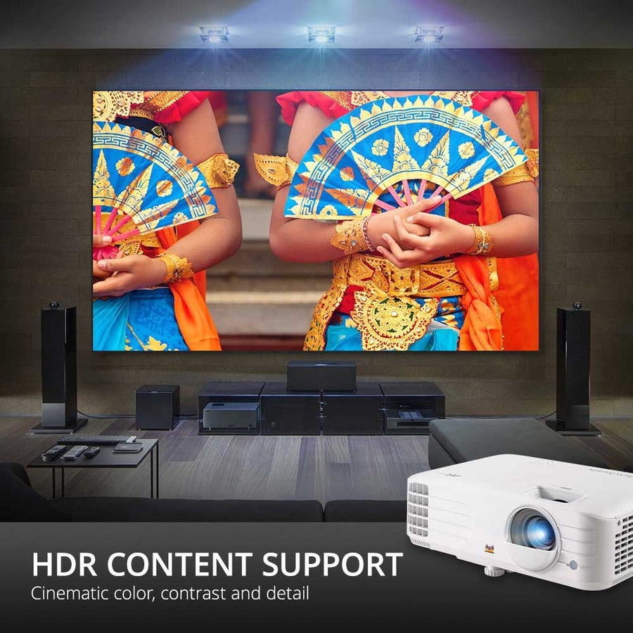 Image of ViewSonic Projector, 4K, 3200 Lumen, 12-3/10"Wx8-7/10"Lx4-3/10"H, WE