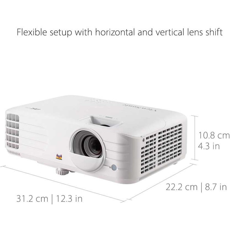 Image of ViewSonic Projector, 4K, 3200 Lumen, 12-3/10"Wx8-7/10"Lx4-3/10"H, WE