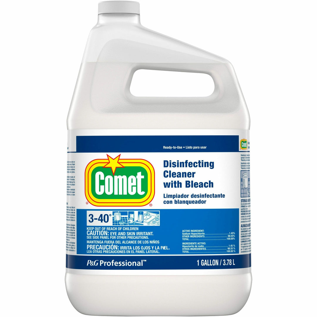 Image of Comet 24651 Disinfectant, 128 fl oz (4 quart), Heavy Duty, Deodorize, Non-abrasive, Blue/Green, 1 Bottle