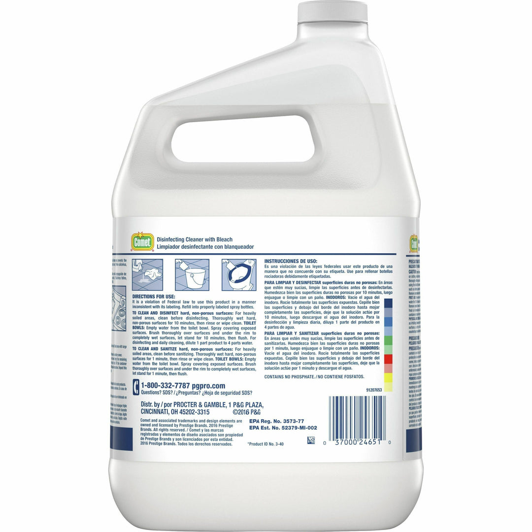 Image of Comet 24651 Disinfectant, 128 fl oz (4 quart), Heavy Duty, Deodorize, Non-abrasive, Blue/Green, 1 Bottle