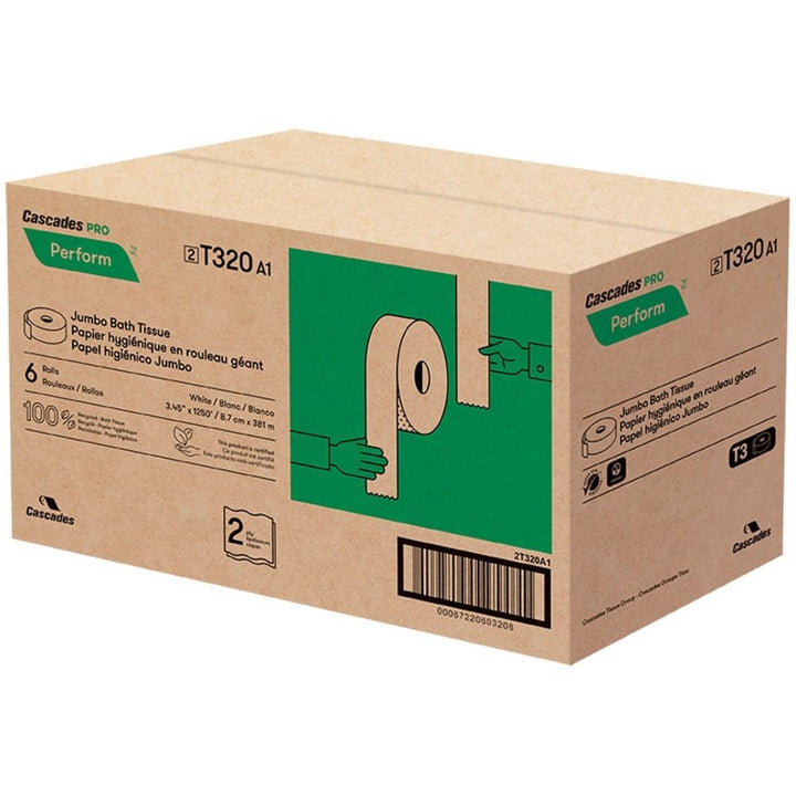 Image of Cascades Bathroom Tissue,f/Tandem Dispensers,3.45"x1250',6RL/CT,WE