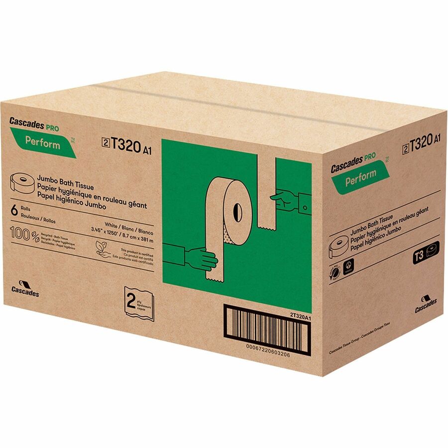 Image of Cascades Bathroom Tissue,f/Tandem Dispensers,3.45"x1250',6RL/CT,WE