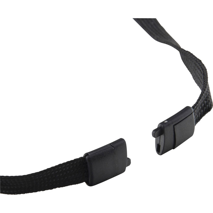 Image of Advantus 76113 Face Mask Lanyard, Adjustable, J-Hook Attachment, 30" Length, Black, 10 / Pack