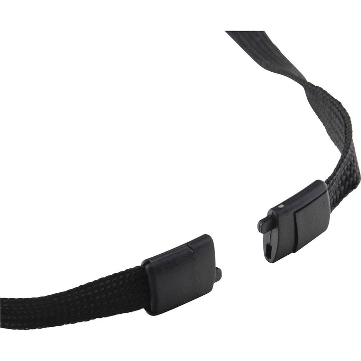 Image of Advantus 76113 Face Mask Lanyard, Adjustable, J-Hook Attachment, 30" Length, Black, 10 / Pack