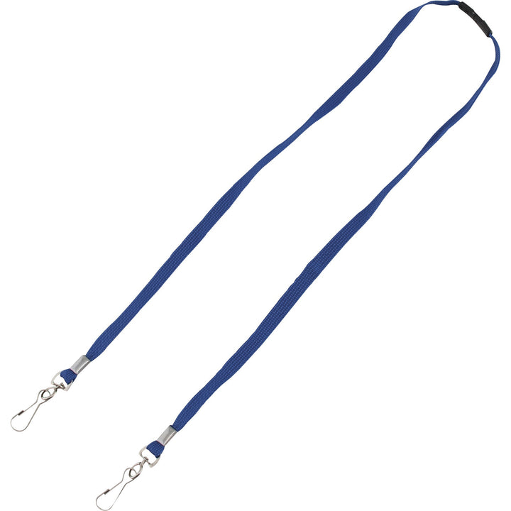 Image of Advantus 76114 Face Mask Lanyard, Adjustable, J-Hook Attachment, 30" Length, Blue, 10 / Pack