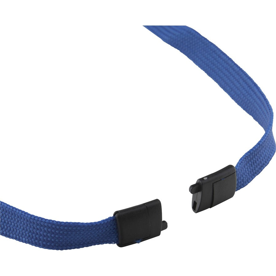 Image of Advantus 76114 Face Mask Lanyard, Adjustable, J-Hook Attachment, 30" Length, Blue, 10 / Pack