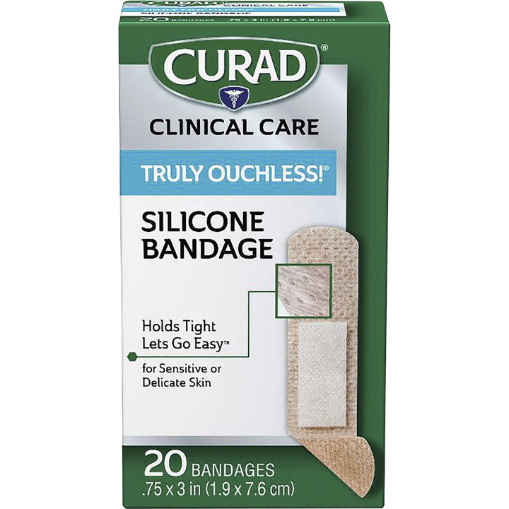 Image of Medline Bandages, Silicone, Self-Adhesive, 3/4"x3", 20/BX, BG