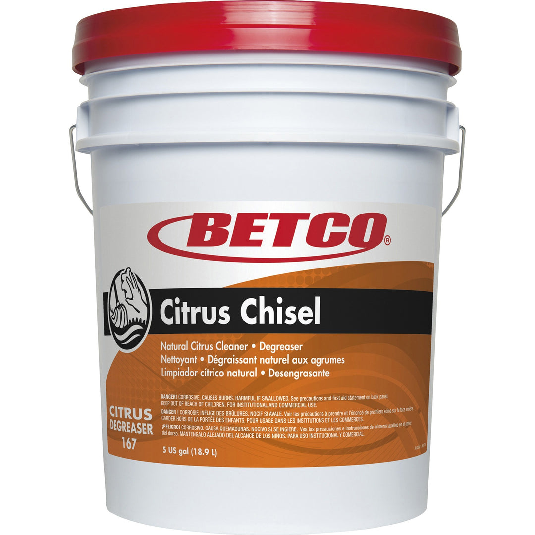 Image of Betco Corporation Cleaner/Degreaser, Conc, Hvy-dty, Citrus, 5 Gal, Orange