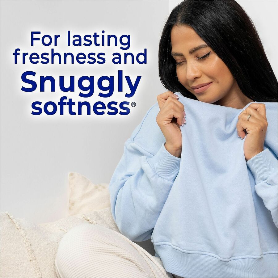 Image of Snuggle 45115 Dryer Sheets, Blue Sparkle Scent, Freshen, Soft, Long Lasting, White, 1 Each