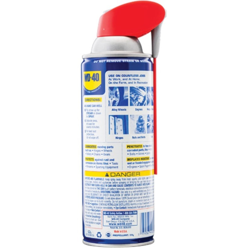 Image of WD-40 490040 Multi-Use Lubricant, 11 fl oz (0.3 quart), Clear Can, 1 Each