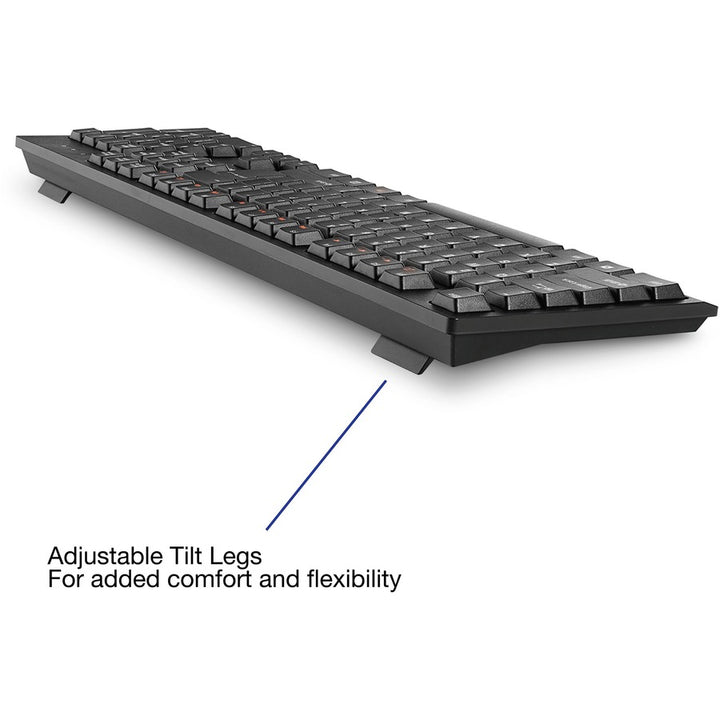 Image of Verbatim® Keyboard/Mouse, Wireless, w/Nano Receiver, Hot Keys, BK