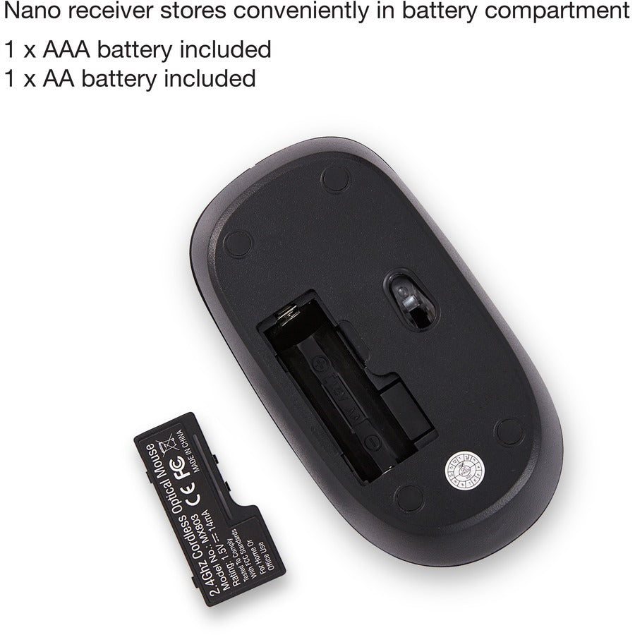 Image of Verbatim® Keyboard/Mouse, Wireless, w/Nano Receiver, Hot Keys, BK