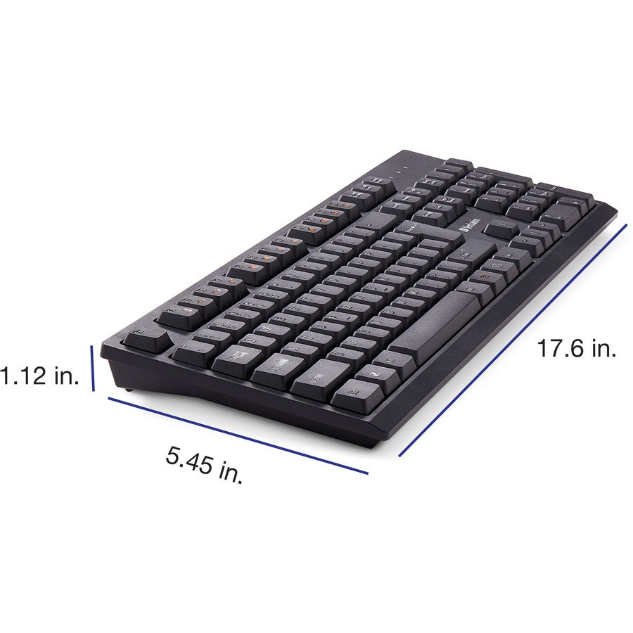 Image of Verbatim® Keyboard/Mouse, Wireless, w/Nano Receiver, Hot Keys, BK