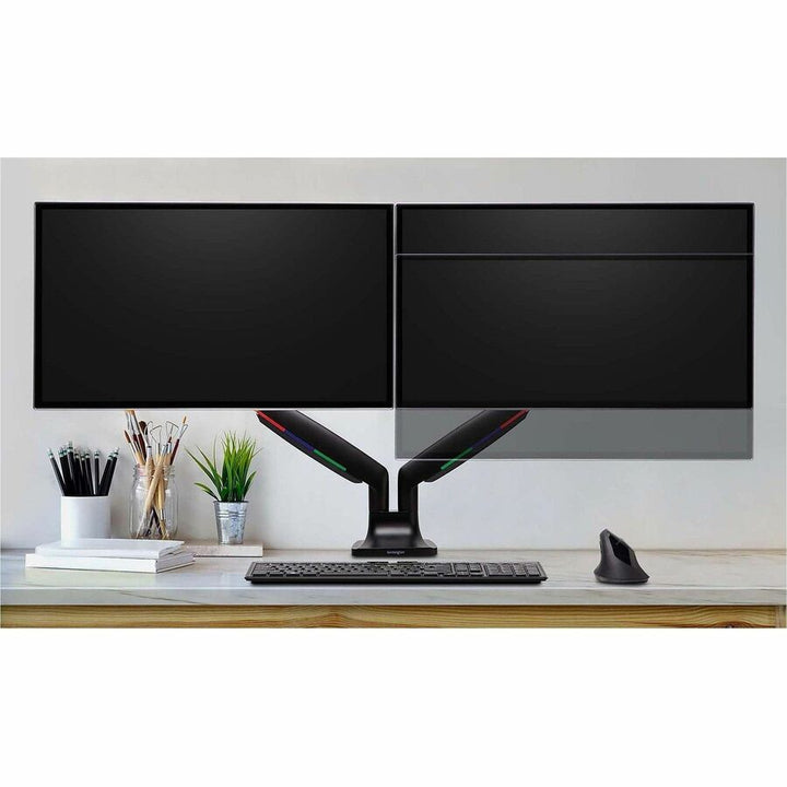 Image of Kensington® Monitor Arm,Dual,Fully Articulating,6-7/10"-19-9/10"H,BK