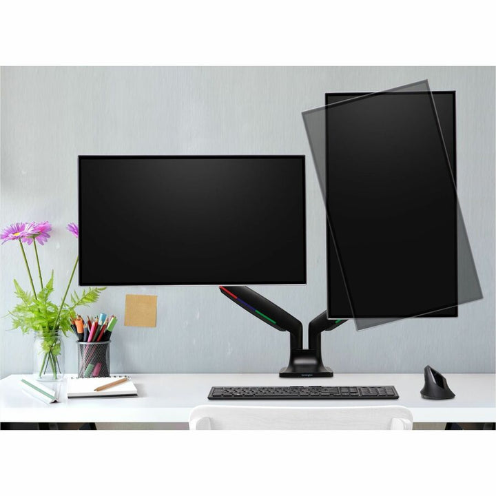 Image of Kensington® Monitor Arm,Dual,Fully Articulating,6-7/10"-19-9/10"H,BK