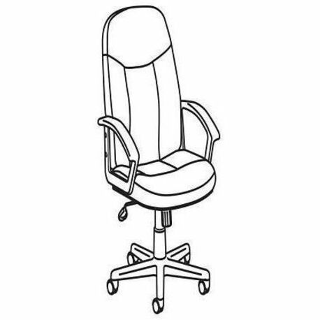 Image of HON® Hvl601 Series Executive High-Back Leather Chair, Supports Up To 250 Lb, 17.44" To 20.94" Seat Height, Black