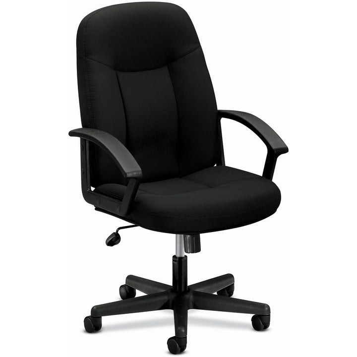 Image of HON® Hvl601 Series Executive High-Back Chair, Supports Up To 250 Lb, 17.44" To 20.94" Seat Height, Black