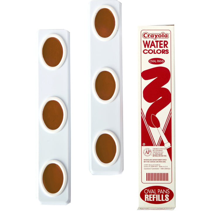 Image of Crayola 531205007 Watercolor Paint Refill, Brown, Washable, 1 Each