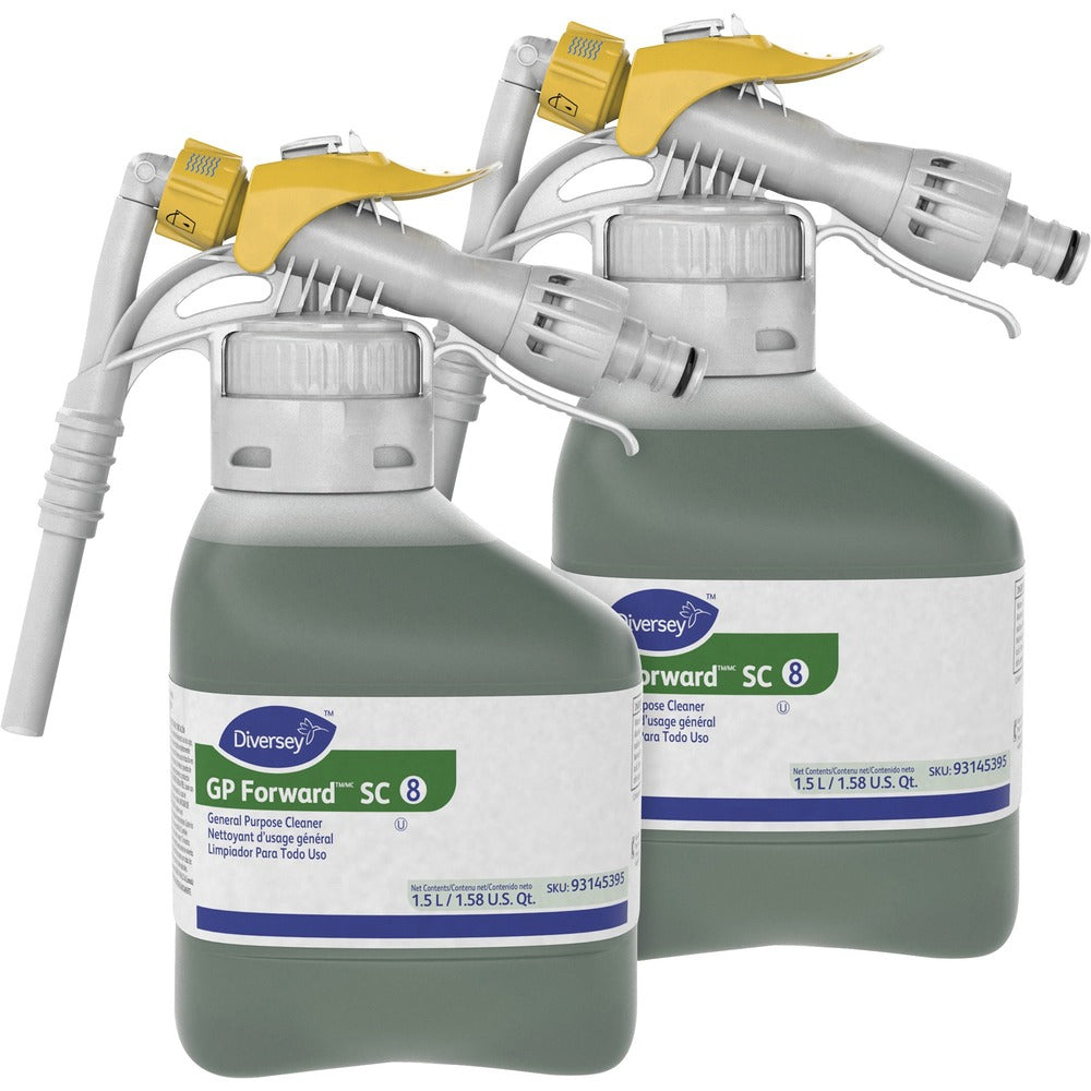 Image of Diversey Cleaner,Conc,General-Purpose,RTD,Citrus,1.5L,2/CT,Green