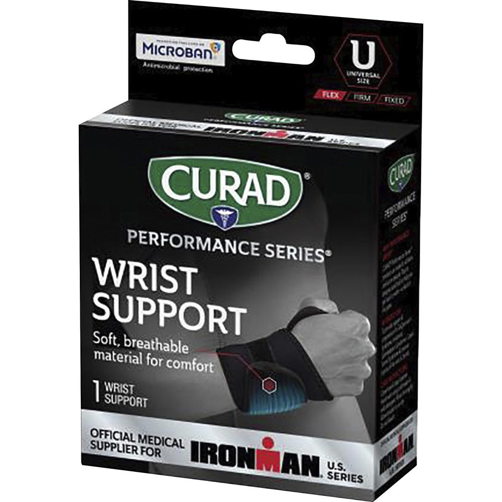 Image of Medline Wrist Support,Wraparound,Universal Size,7"-11",Black