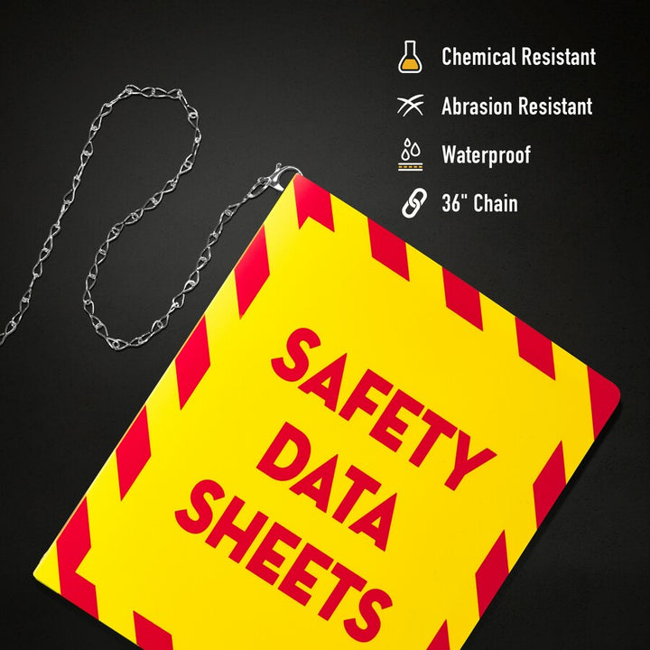 Image of Avery® SDS Binder,Poly,w/36"L Chain,1-1/2"/375-Sht Cap,Ltr,YW/RD