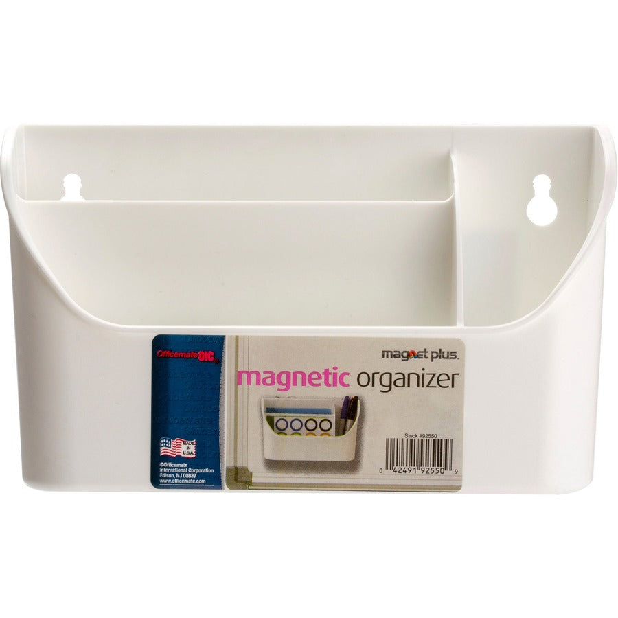 Image of Officemate Organizer, Magnetic, 8"Wx2-1/2"Dx4-3/4"H, White