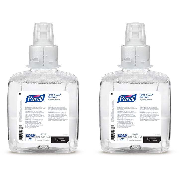 Image of GOJO® Soap, Foam, f/CS6 Dispensers, 1200ml Cap, 2/CT, Clear