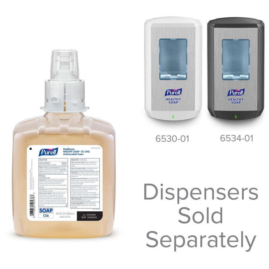 Image of GOJO® Soap,Foam,Antimicrobial,CS6 Dispenser,1200ml,2/CT,BN